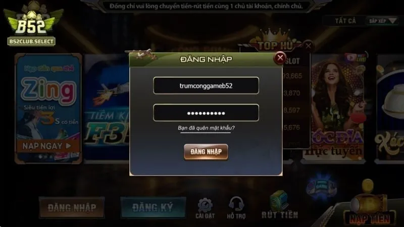 dang nhap b52club Đăng nhập b52club